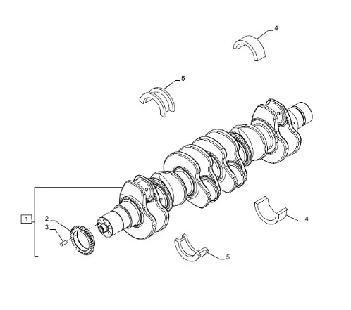 504203869 - Коленвал ДВС Cursor7T T7/Puma, T6/Maxx